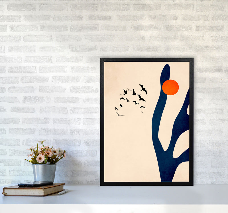 Desert Birds Art Print by Kubistika A2 White Frame