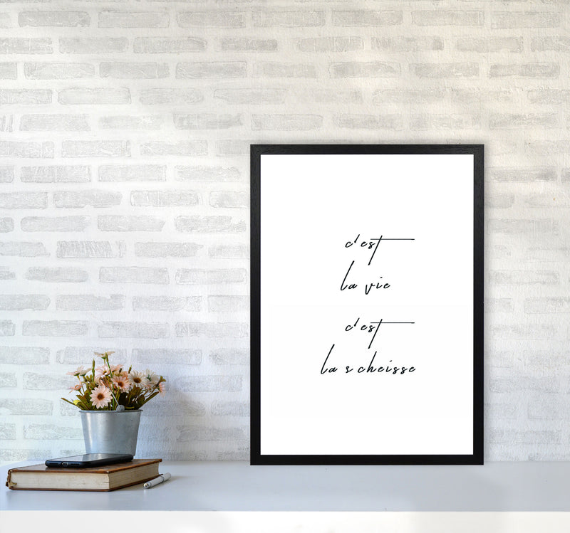 C`est la vie Art Print by Kubistika A2 White Frame