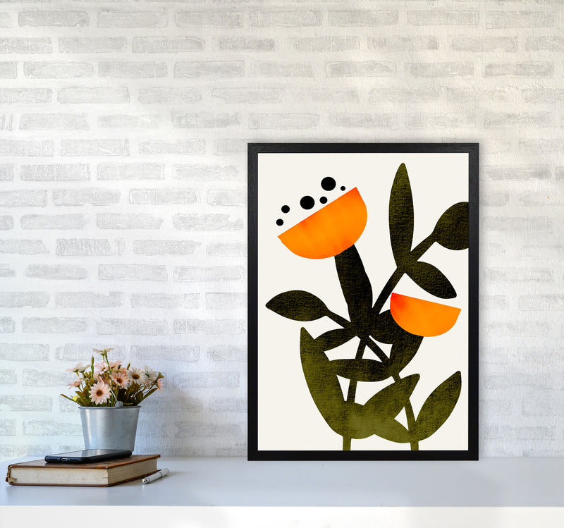 A Flower Called Polly Art Print by Kubistika A2 White Frame