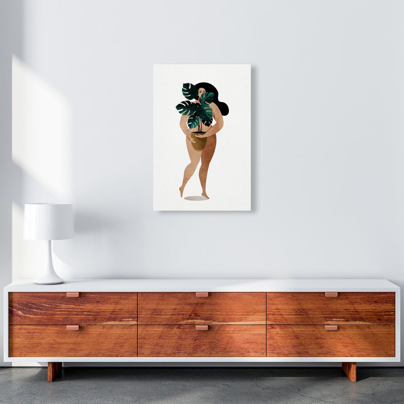 Nude With Plant Contemporary Art Print by Kubistika A2 Canvas