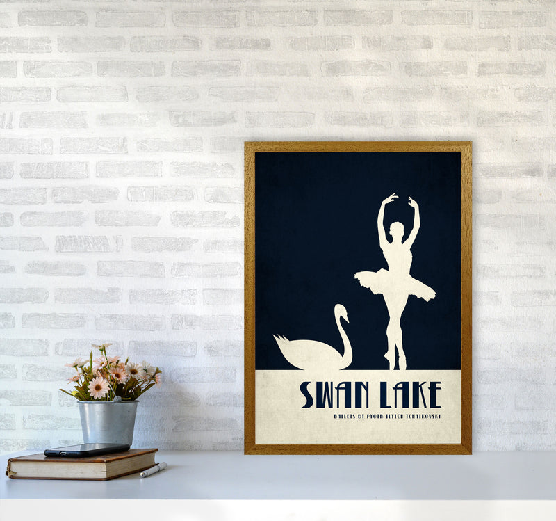 Swan Lake Ballet Poster Contemporary Art Print by Kubistika A2 Print Only