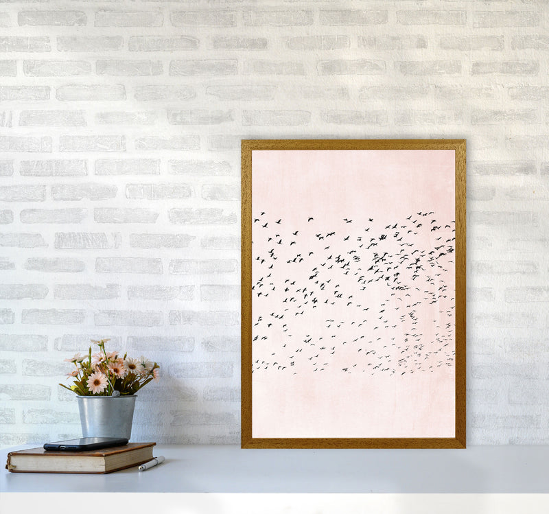 500 Seagulls Modern Contemporary Art Print by Kubistika A2 Print Only
