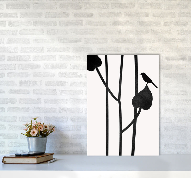 The Bird Contemporary Art Print by Kubistika A2 Black Frame