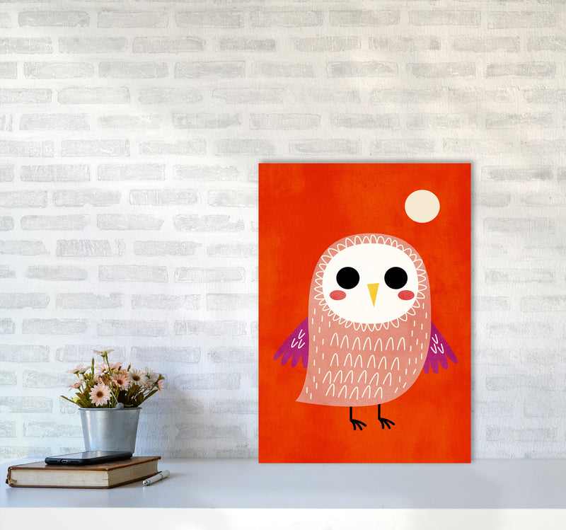Little Owl Nursery Childrens Art Print by Kubistika A2 Black Frame