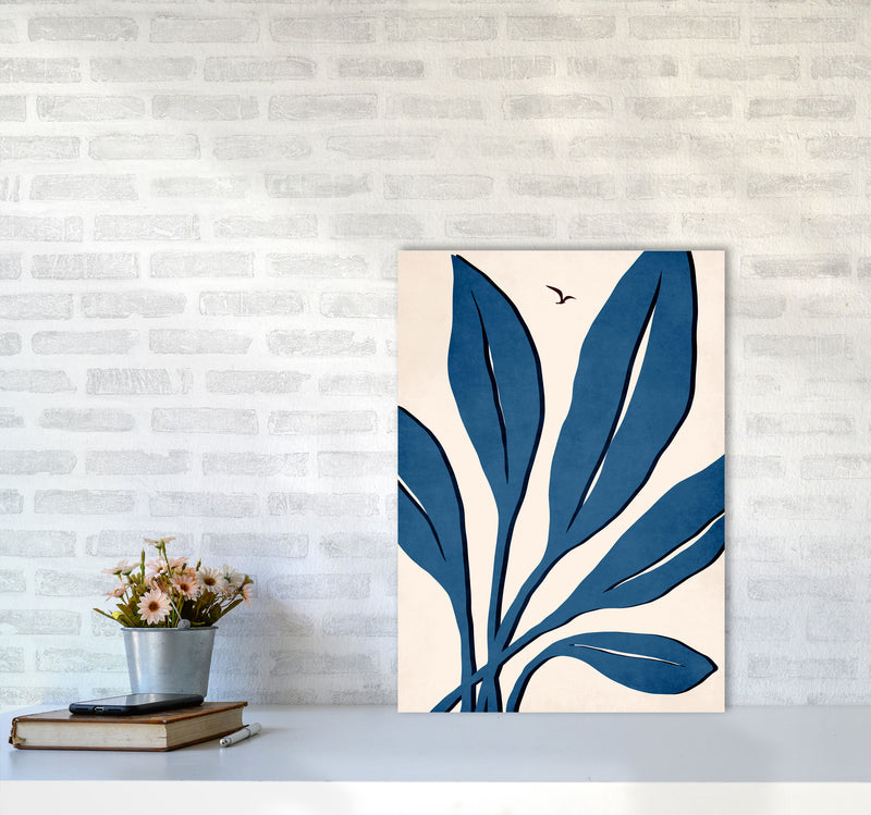 Ophelia - bleu Art Print by Kubistika A2 Black Frame