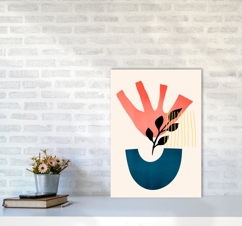 Mid Century Y Art Print by Kubistika A2 Black Frame