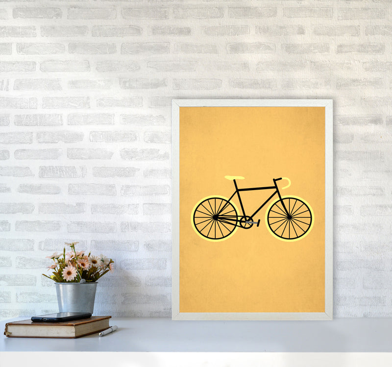 Bicycle Love Modern Art Print by Kubistika A2 Oak Frame