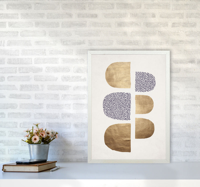 Geometric Abstracta Abstract Art Print by Kubistika A2 Oak Frame
