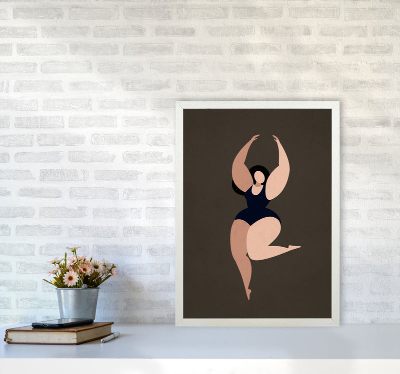 Prima Ballerina Y Art Print by Kubistika A2 Oak Frame