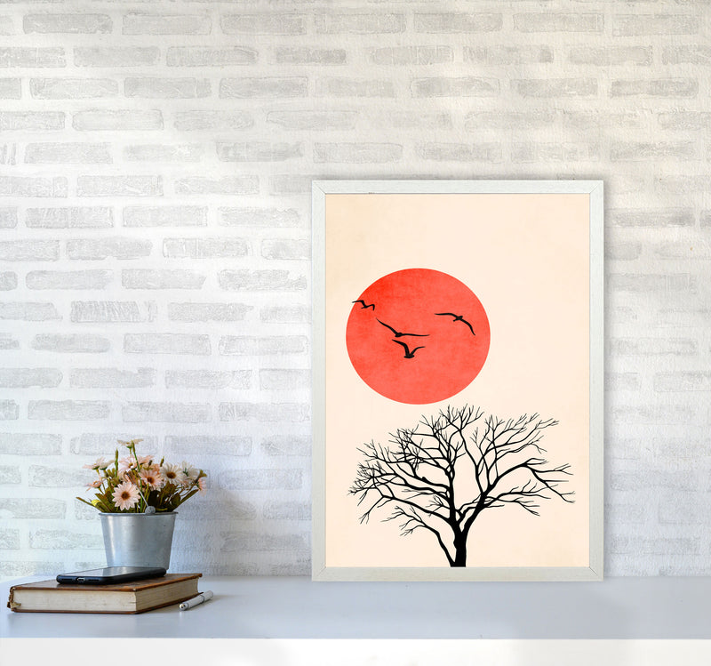 Fly Art Print by Kubistika A2 Oak Frame