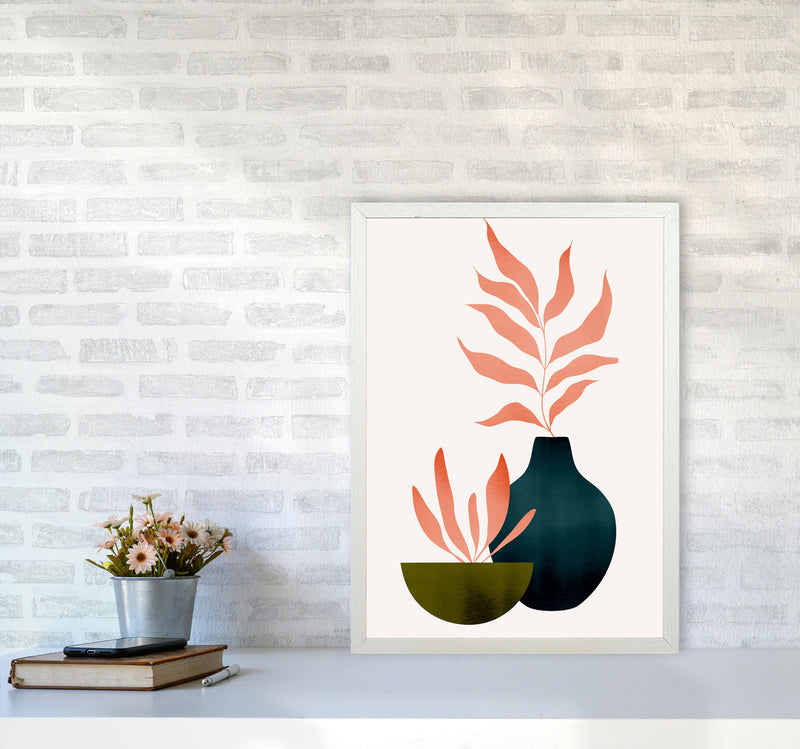 Autumn Flowers - 5 Art Print by Kubistika A2 Oak Frame