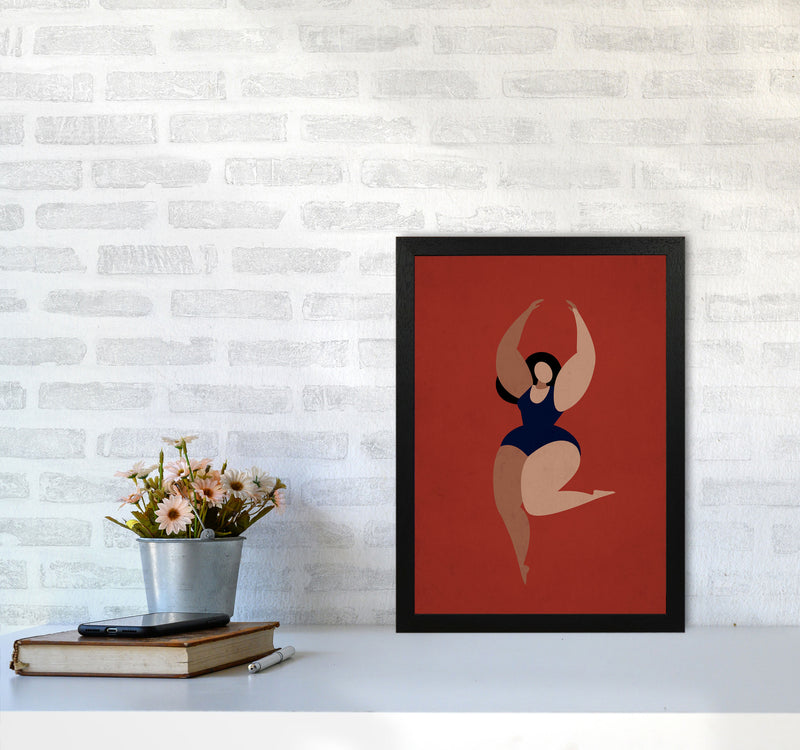 Prima Ballerina Vintage Art Print by Kubistika A3 White Frame