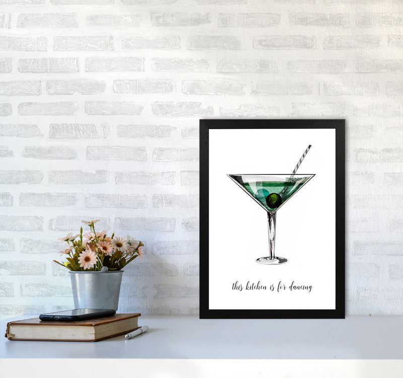 Kitchen Dancers Quote Contemporary Art Print by Kubistika A3 White Frame