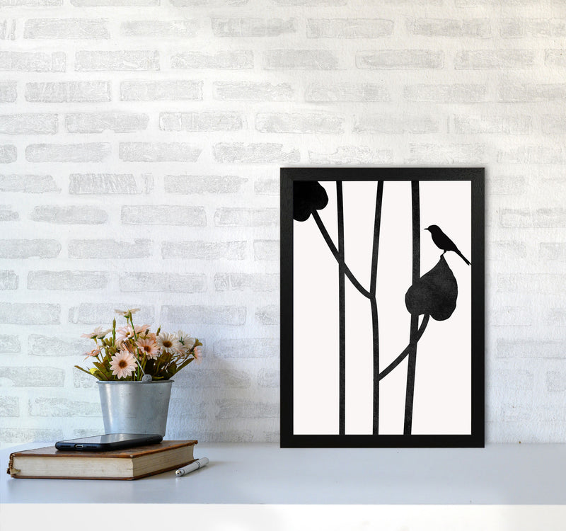 The Bird Contemporary Art Print by Kubistika A3 White Frame