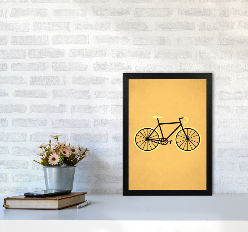 Bicycle Love Modern Art Print by Kubistika A3 White Frame