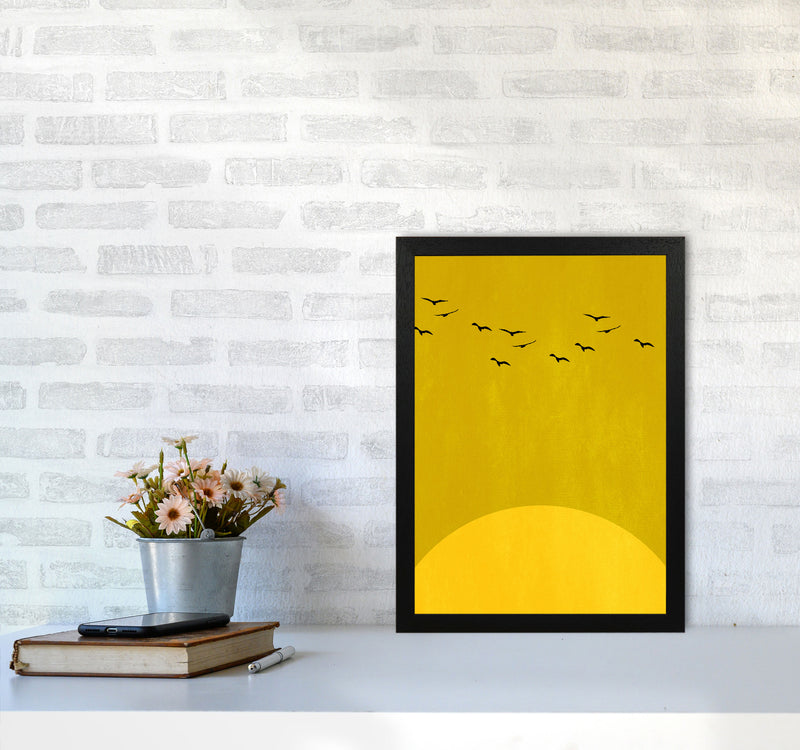 Sundance Contemporary Art Print by Kubistika A3 White Frame