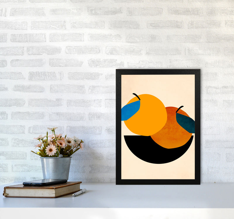 Two Oranges X Art Print by Kubistika A3 White Frame