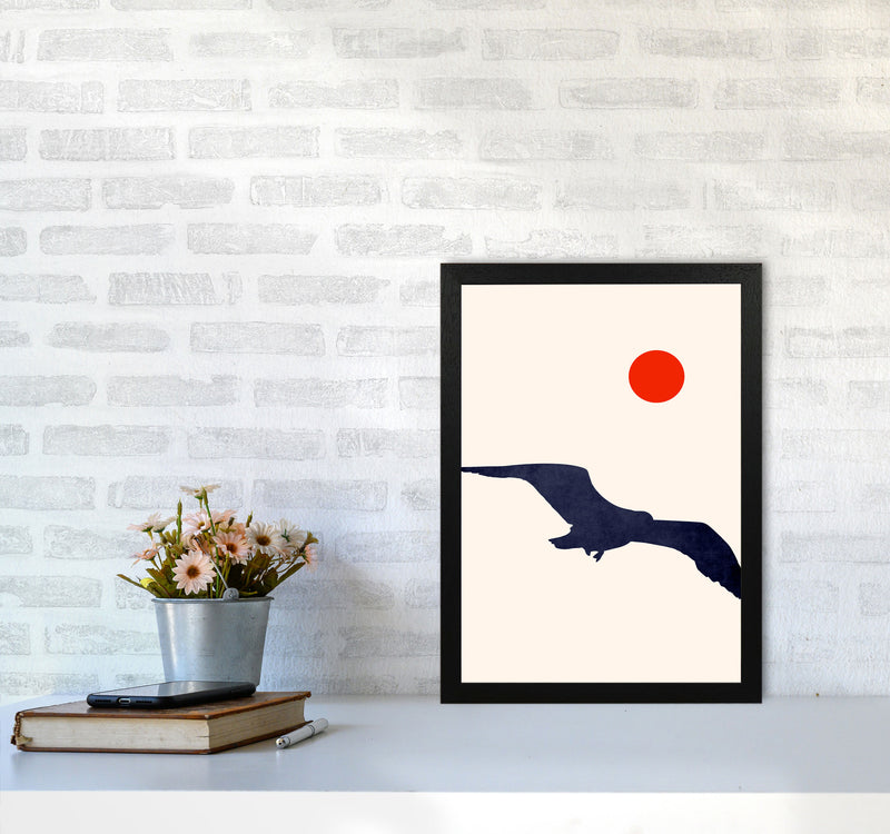 Seagull Art Print by Kubistika A3 White Frame