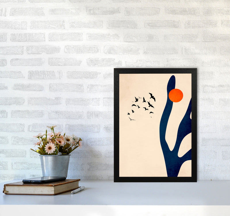 Desert Birds Art Print by Kubistika A3 White Frame
