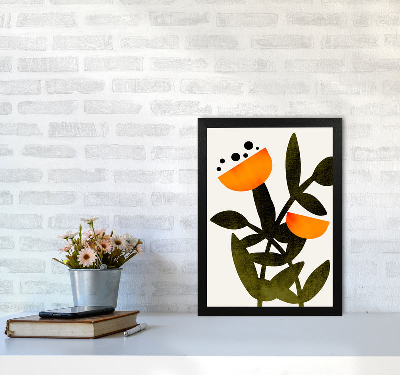 A Flower Called Polly Art Print by Kubistika A3 White Frame