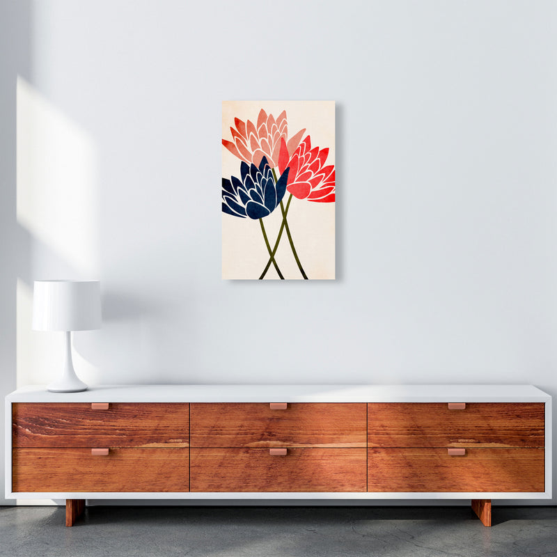 Three Blossoms Art Print by Kubistika A3 Canvas