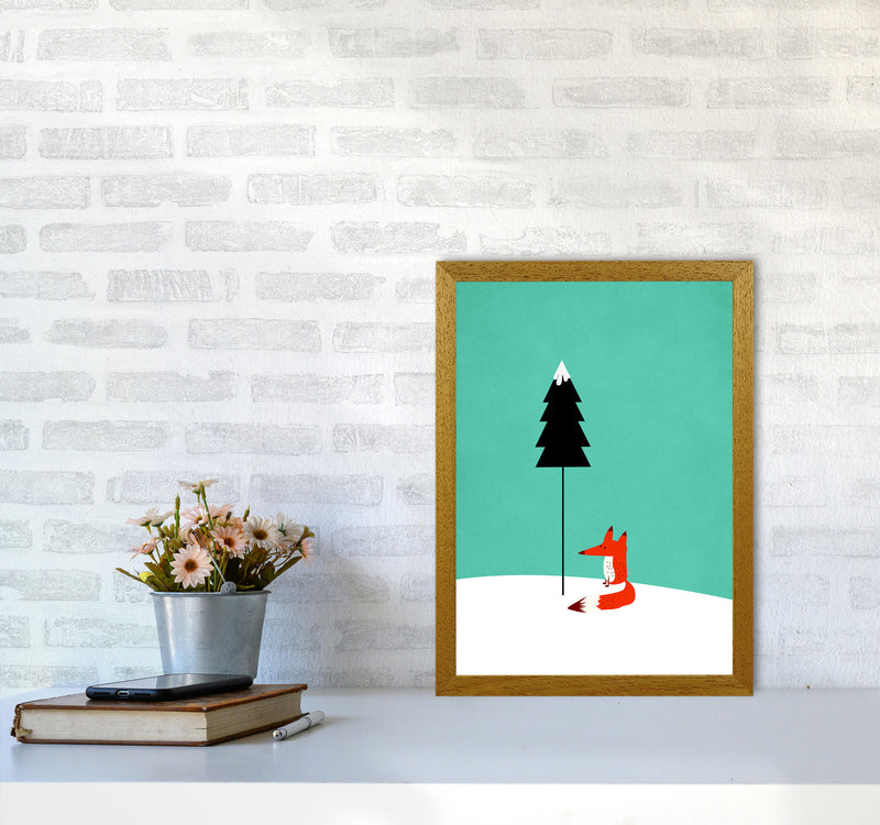 A Cute Little Fox  Modern Animal Art Print by Kubistika A3 Print Only