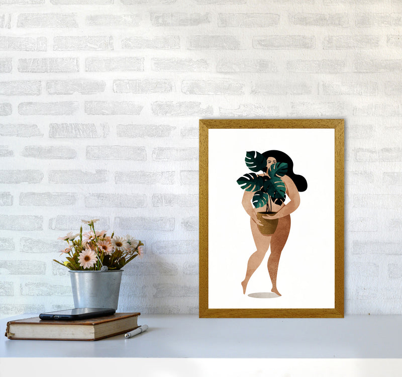 Nude With Plant Contemporary Art Print by Kubistika A3 Print Only