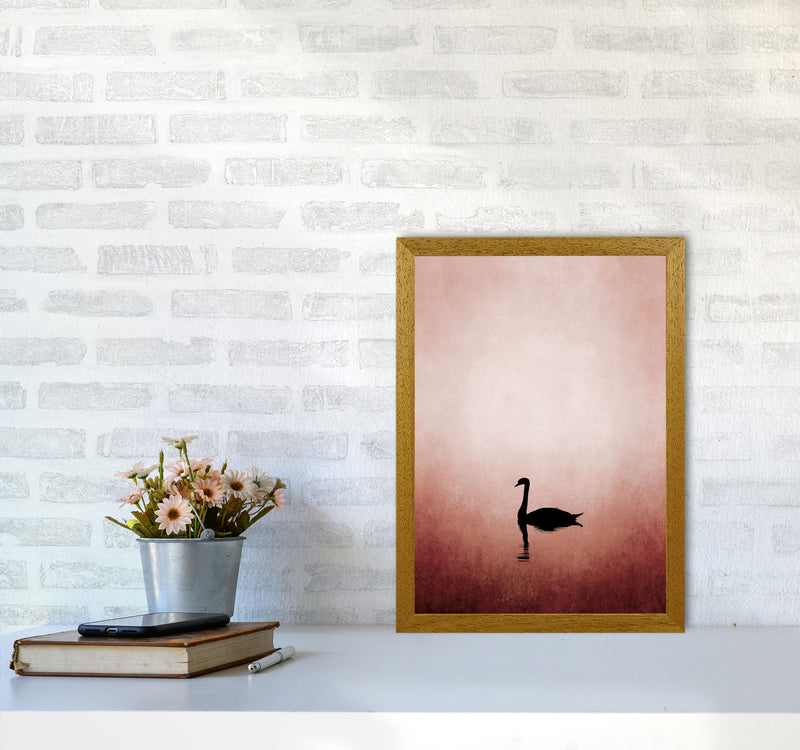 The Swan Contemporary Art Print by Kubistika A3 Print Only