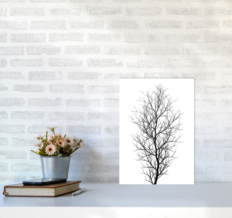 The Tree - BLACK Contemporary Art Print by Kubistika A3 Black Frame