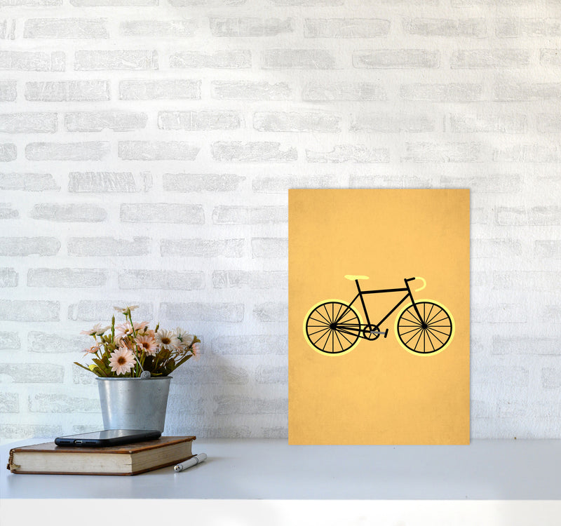 Bicycle Love Modern Art Print by Kubistika A3 Black Frame