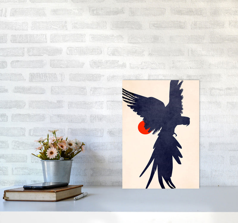 Parrot Art Print by Kubistika A3 Black Frame