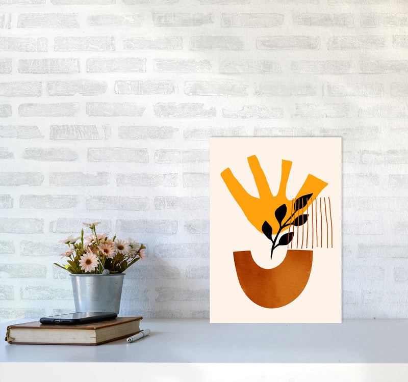 Mid Century X Art Print by Kubistika A3 Black Frame