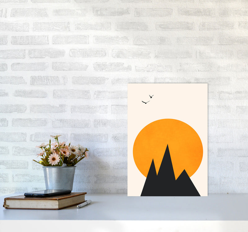 Les Alpes Art Print by Kubistika A3 Black Frame