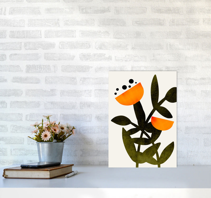 A Flower Called Polly Art Print by Kubistika A3 Black Frame