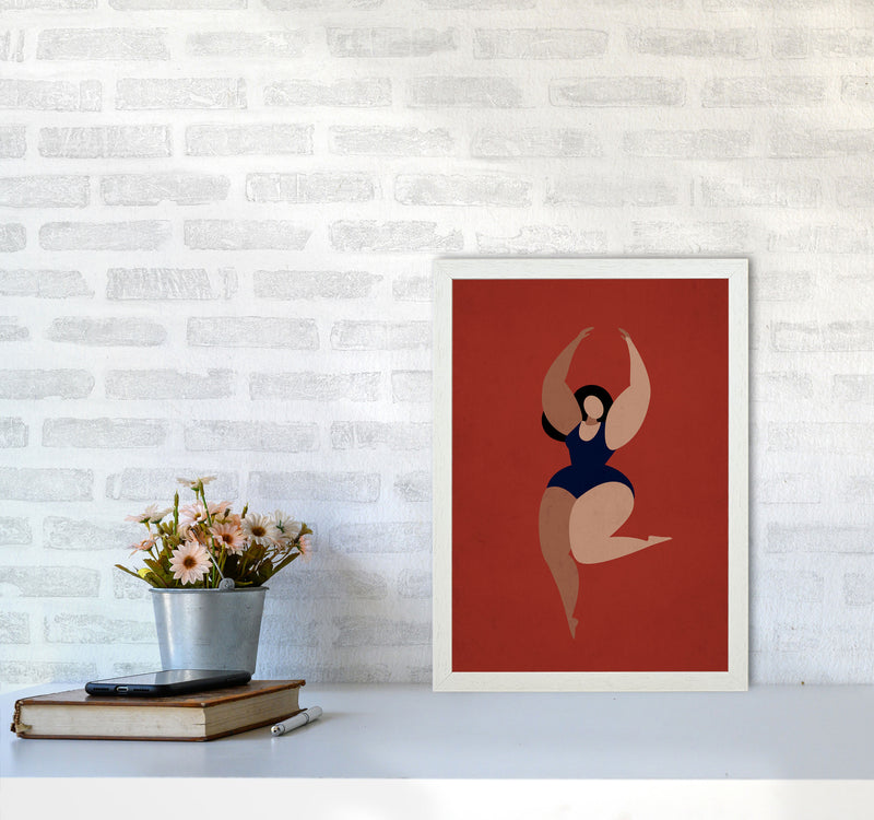 Prima Ballerina Vintage Art Print by Kubistika A3 Oak Frame