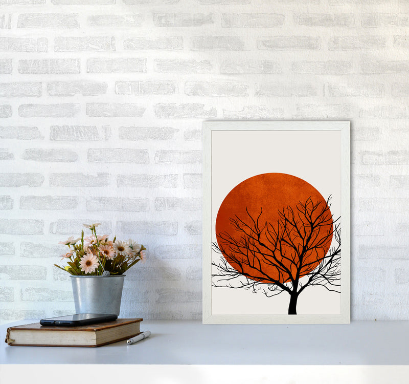 A Blooming Oak  Modern Contemporary Art Print by Kubistika A3 Oak Frame