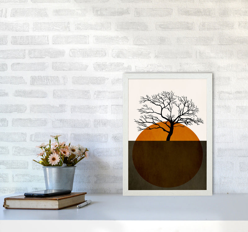Sunny Days Of Silence Art Print by Kubistika A3 Oak Frame