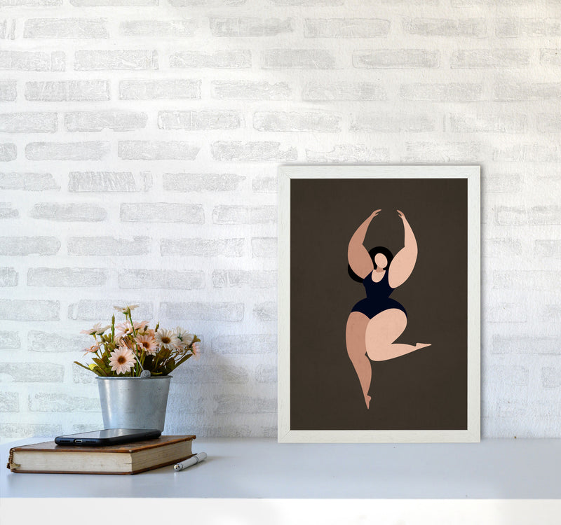 Prima Ballerina Y Art Print by Kubistika A3 Oak Frame