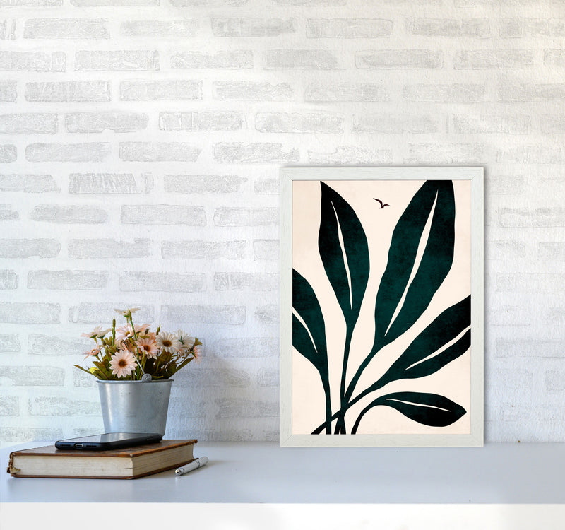 Ophelia - verde Art Print by Kubistika A3 Oak Frame