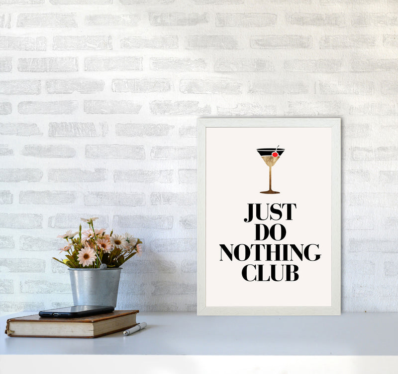 Just Do Nothing Art Print by Kubistika A3 Oak Frame
