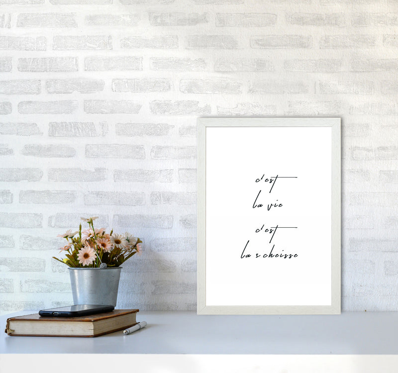 C`est la vie Art Print by Kubistika A3 Oak Frame