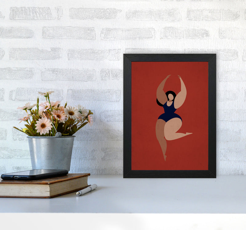 Prima Ballerina Vintage Art Print by Kubistika A4 White Frame