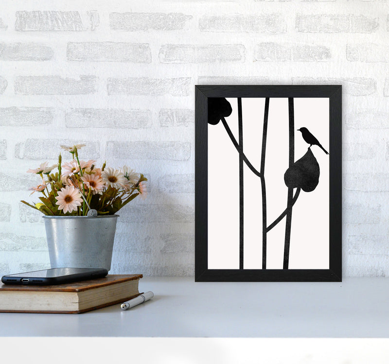 The Bird Contemporary Art Print by Kubistika A4 White Frame