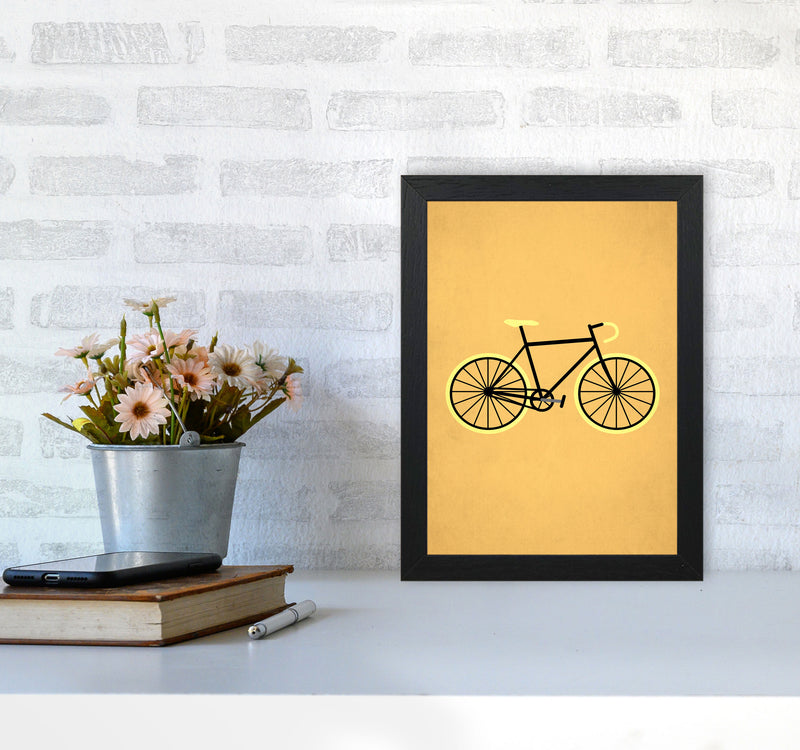 Bicycle Love Modern Art Print by Kubistika A4 White Frame