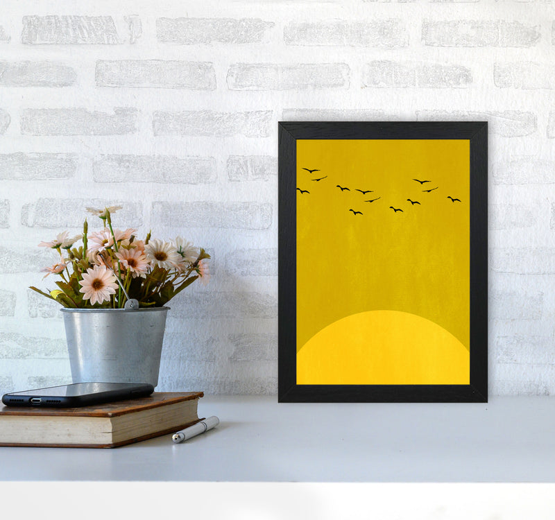 Sundance Contemporary Art Print by Kubistika A4 White Frame