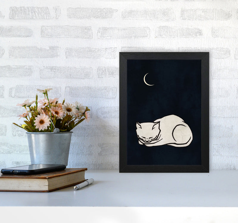 Cozy dreams Vintage Art Print by Kubistika A4 White Frame