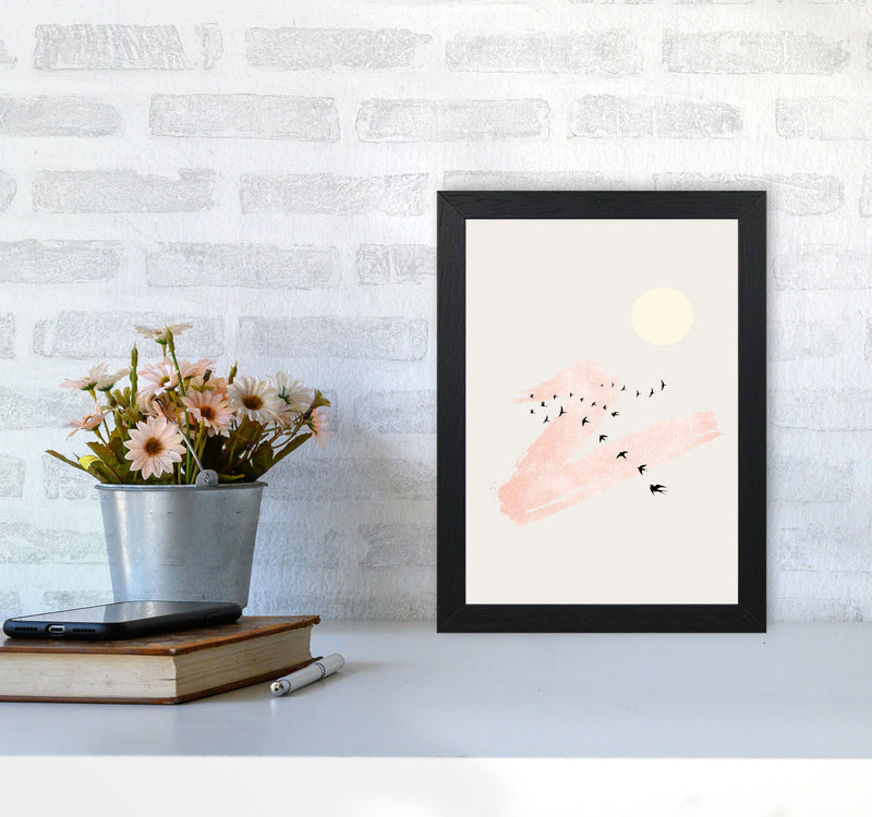 Sun and Heaven Contemporary Art Print by Kubistika A4 White Frame