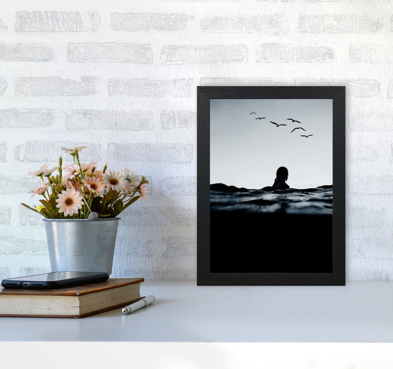 Floating Beach Photography Art Print by Kubistika A4 White Frame