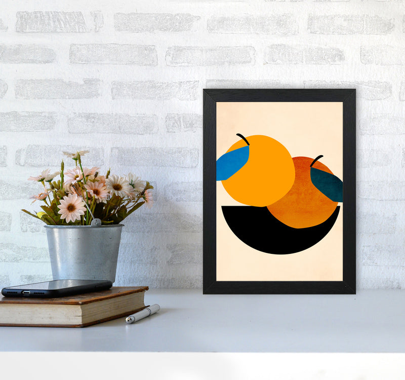 Two Oranges X Art Print by Kubistika A4 White Frame