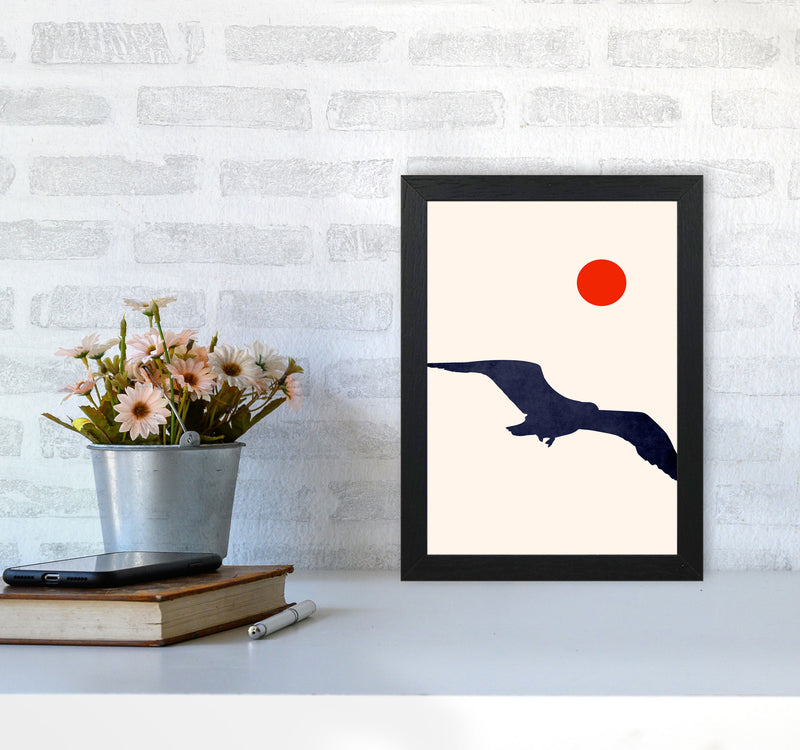 Seagull Art Print by Kubistika A4 White Frame